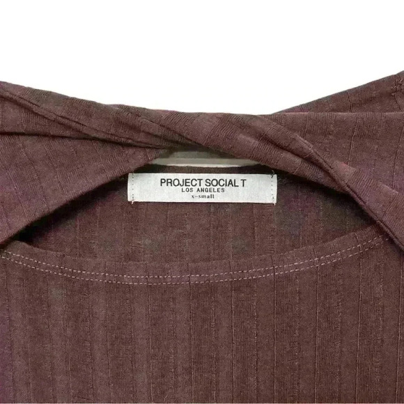 Project Social T Cya Later Top in Rich Mocha, Size XS - Picture 7 of 8